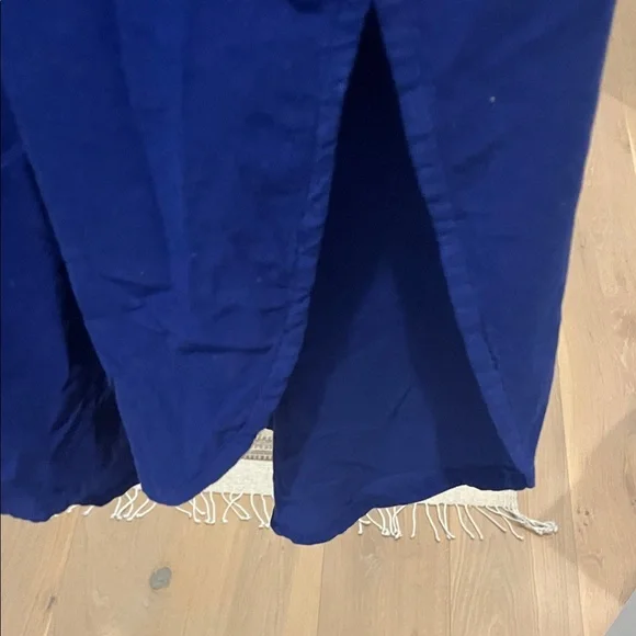 Sacrecaeur Blue micro coudoroy Long Sleeve shirt Dress(bw) - Picture 7 of 8